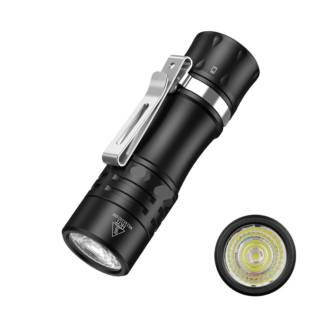 TS10 SG 14500 potężna latarka Mini EDC z diodą SFT25R LED i diodami LED RGB Aux 1650LM Anduril 2.0 Max 294M IP68 latarka(Blue no battery)