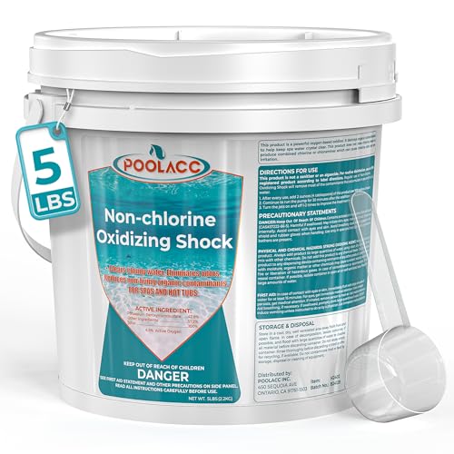 POOLACC Non-Chlorine Spa Shock for Hot Tub - 5 lbs,...