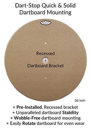 Dart-Stop 36 inch Round Black Pro Dart Board Back Board | Wall Protector | Dartboard Surround