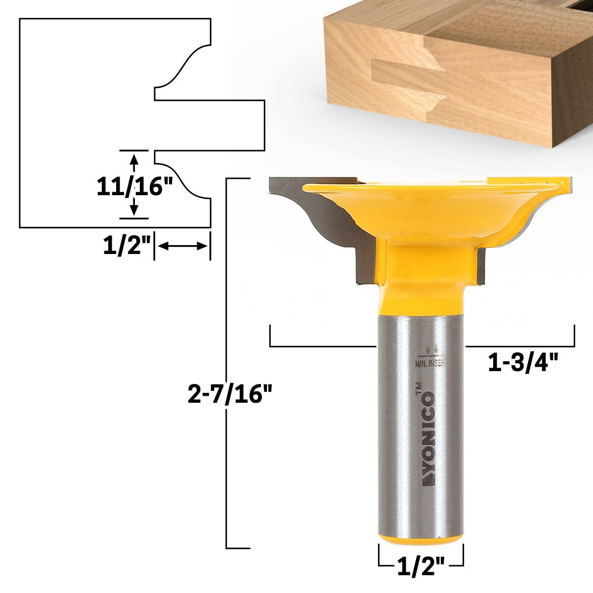 2 Bit Di Guida E Stile Router Bit Set Per Porte In Vetro- -1/2 - Foto 8