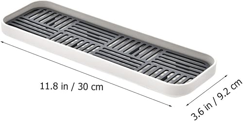 Miniatura 5 de Operitacx Bandeja de drenaje Bandejas para Comida House Filtro de agua Filtro de café Plato de drenaje de frutas Vajilla Bandeja de secado Bandeja