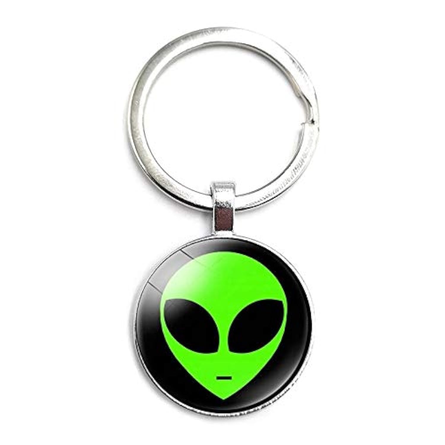™ Funny Alien Key Ring Glass Cabochon Car Key Chain Pendant Keychain Gift Jewelry