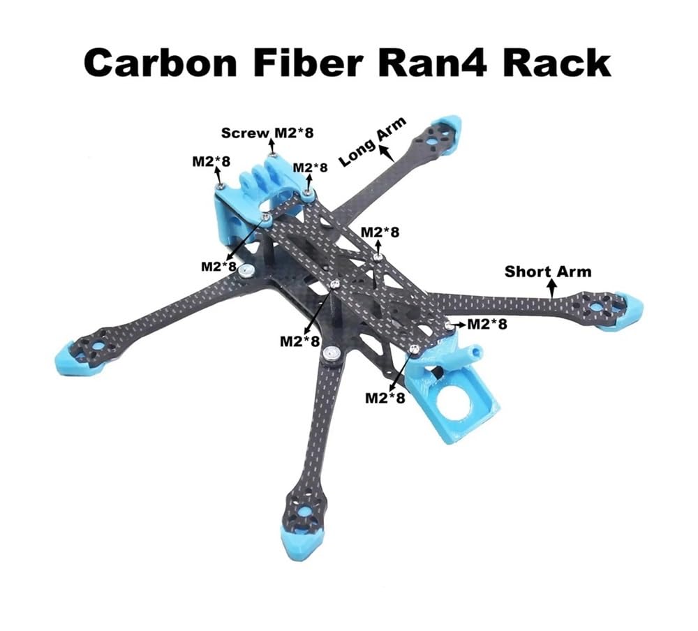 B-CUBE Ran4 4 Zoll FPV Drohne Rahmen Kit Carbon Racing Drone Quadcopter INAV Beatflight F722 F745 Ardupilot Flug
