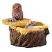 SEA or STAR Outdoor Ashtrays for Cigarettes Cute Resin Owl Ashtray with Lid for Home and Garden
