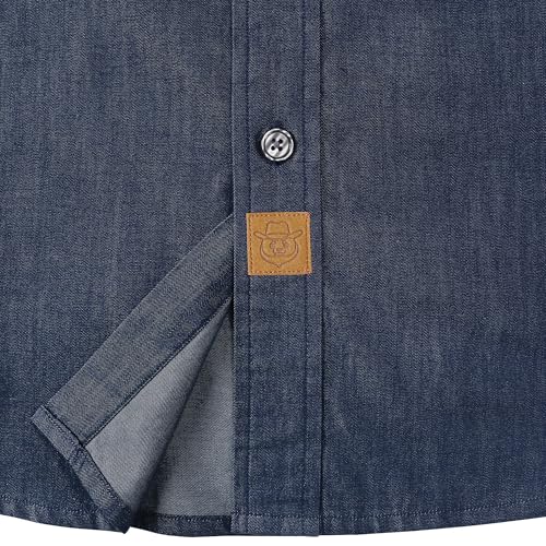 Image of Dubinik Mens Short Sleeve Button Down Shirts Soft Breathable Summer Vintage Regular Fit Lightweight Men's Casual Shirt