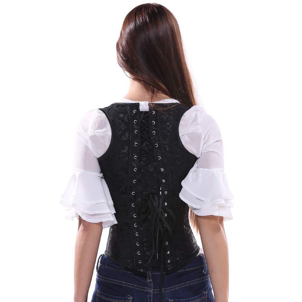 Corsetto Sottoseno Gotico Corpetto Donna Spallacci