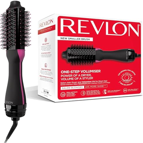Revlon Salon - Asciugacapelli a passo singolo e volume con pettine sezionatore incluso (per capelli medio-lunghi, tecnologia a passo singolo, strumento di styling 2 in 1, tecnologia ionica e