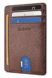 Slim Minimalist Leather Wallets for Men & Women - Cross Coffee