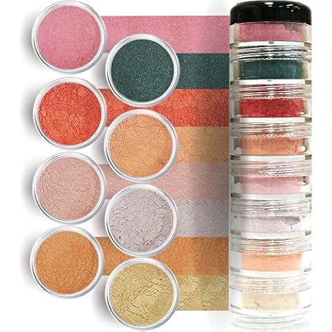 Giselle Cosmetics Summer Cupcake Mineral Eye Shadow Pallet, Organic Makeup Kit with Brown Eyeshadow, Nutural Eyeshadow, Mineral Powder, Contour Kit, Highlighter Palette, Hypoallergenic Eyeshadow Cover