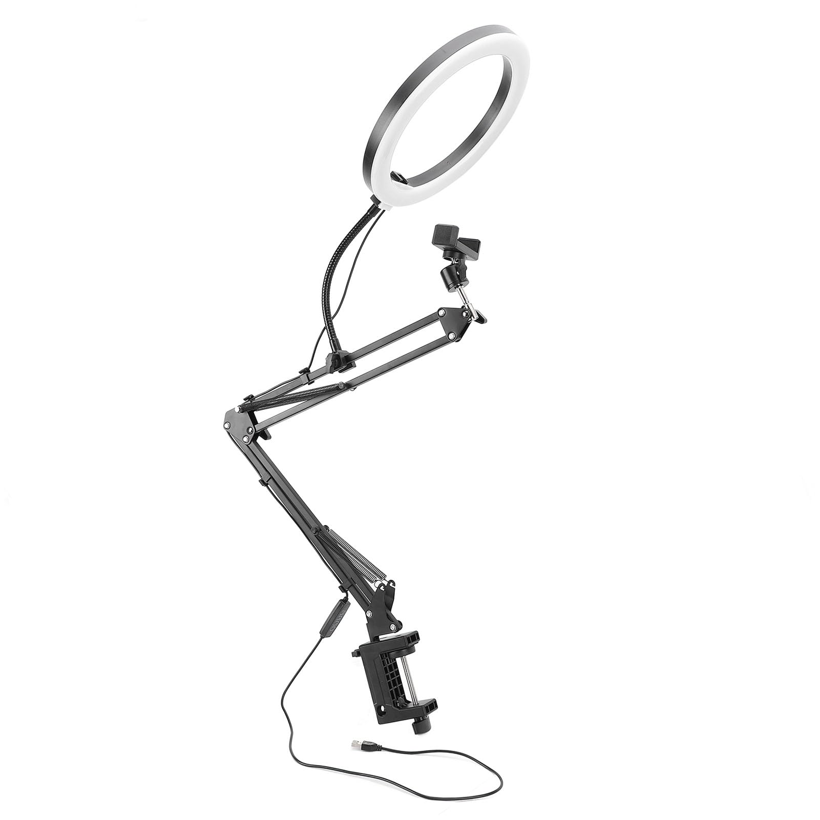 LED Ring Light Regolabile 360°, 3 Temperature di Colore, per