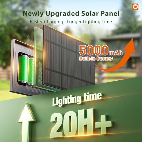 addlon 100FT 54LED Solar String Lights Outdoor Waterproof with Remote USB - image 8