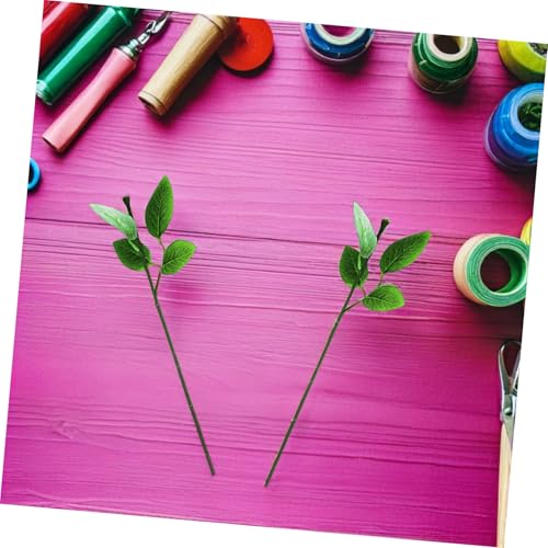 Plantas artificiales de plástico flexibles con 40 tallos verdes para arreglos 7