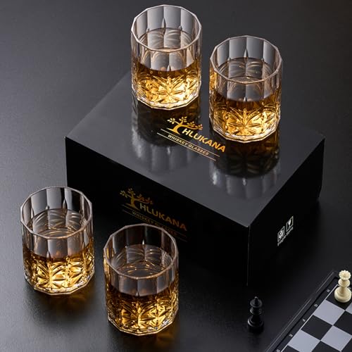 Hlukana Unbreakable Tritan Plastic Whiskey Glasses Set Of 6, 14 Oz Old Fashioned Glasses For Scotch Cocktail Rum Bourbon Vodka Liquor thumb #4