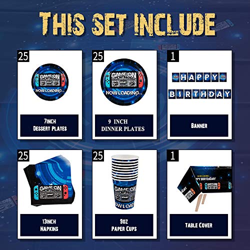 image for PartyFun Video Game Party Supplies Birthday Party Supplies for Gamer I