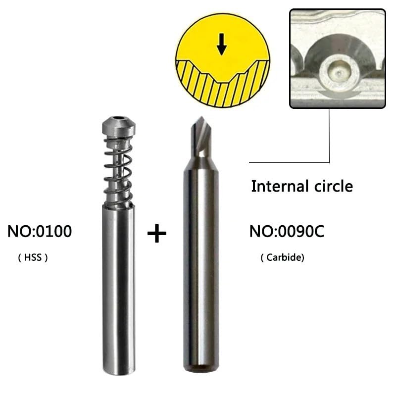 4Pcs Key Milling Cutter in Carbide Key Machine Dimple Keys Drill Bits for MUL-T-L Fit with Manual Key Cutting Machine