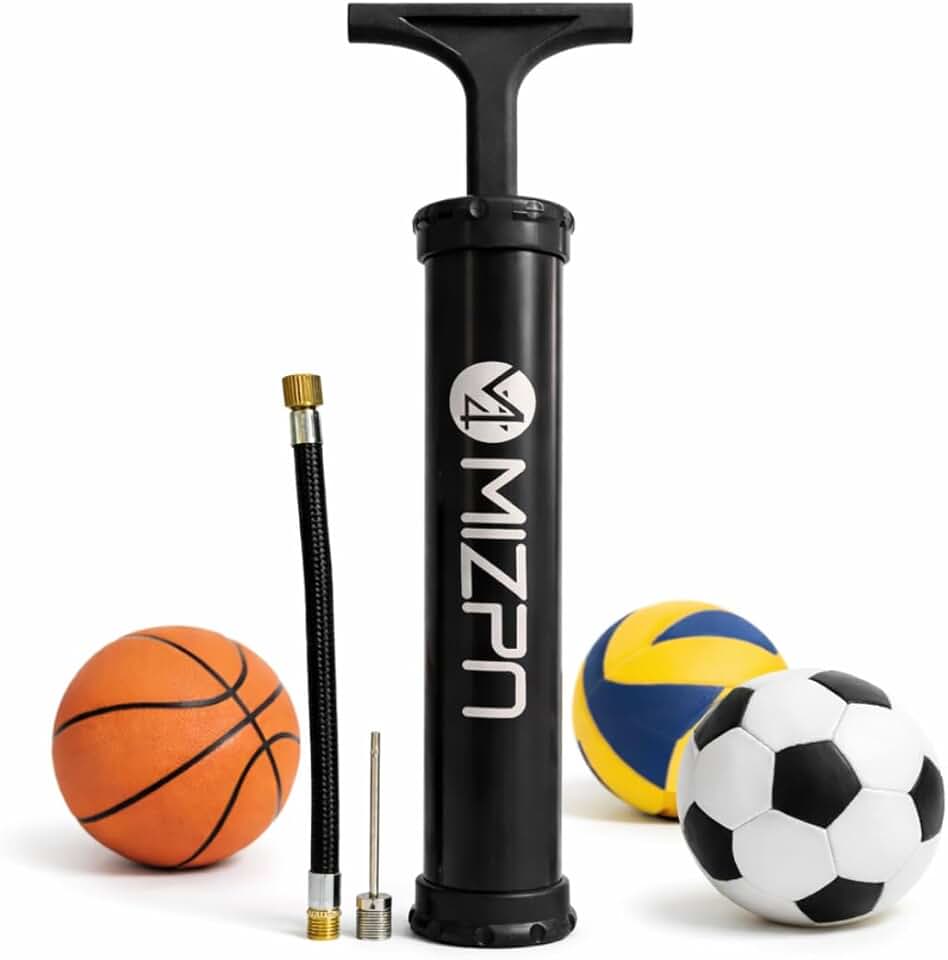 Bomba de Ar Manual para Bolas, Portátil com Mangueira Flexível Agulha Metálica, Inflador Multiuso para Futebol, Basquete, Vôlei