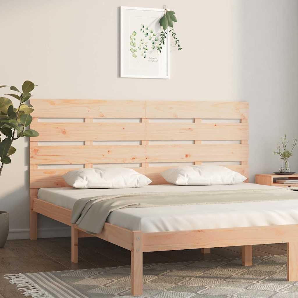 vidaXL Cabecero de Cama Cabezal Dormitorio Estructura Habitación Mobiliario Muebles Decoración Adorno Madera Maciza de Pino 135x3x80 cm