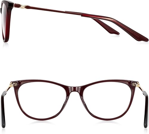 Miniatura 10 de RB.Pilot Gafas de lectura de ojo de gato para mujer, lectores de bloqueo de luz azul, montura de acetato y bisagra de resorte