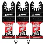 EZARC TiAlN Obsidian Carbide Multi Tool Blades (Pro), Multitool Blades for Hard Metal, Nails, Bolts & Screws, Universal Fit Oscillating Multi Tools, 3-Pack