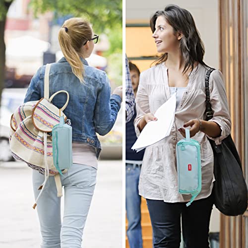 Eoout Large Capacity Pencil Case Pencil Pouch Box, Big Organized Pencil Bag With Handle Cute Cosmetic Bag For College Middle School Travel Office Supllies Organizer (Mint Green) #TOP6
