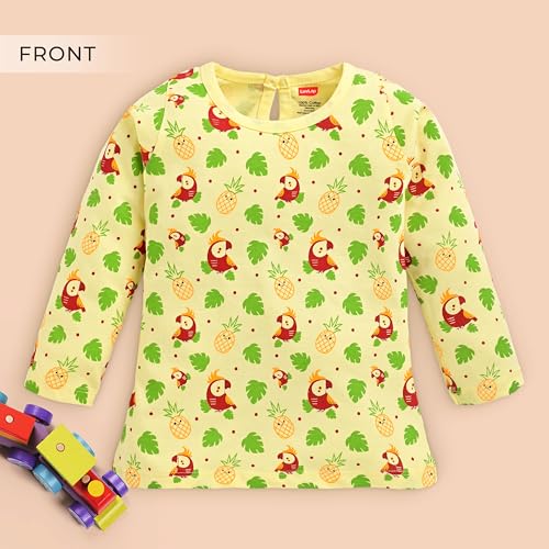 Image of LuvLap Baby Girls 100% Cotton Full Sleeve Girls Top, Pack of 02