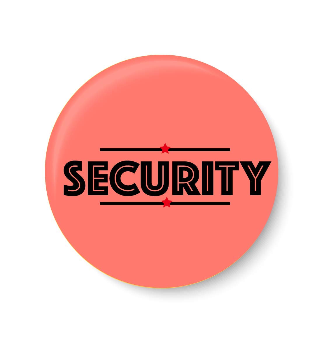 PEACOCKRIDE Security I Office Pin Badge (Metal, Multicolour,37mm)