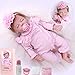 ZIYIUI Reborn Baby Girl Doll 22 Pulgadas 55 cm Vinilo de Silicona Suave Ojos Cerrados Niña Muñeca Niño Niña Juguete de Regalo