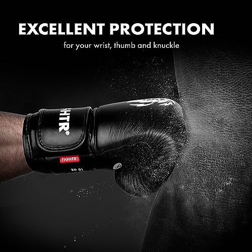 FIGHTR® Pro Boxing Gloves Made of Genuine Leather | Men and Women | for Boxing, MMA, Muay Thai, Kickboxing & Martial Arts 10 12 14 16 oz | incl. Carrying Bag by FIGHTR - Used condition - Image 3