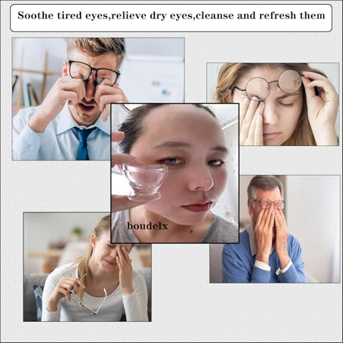 2 Pcs Glass Eye Wash Cups Eye Wash Cleaner for Eye Rinse,Portable Eye Care Tools