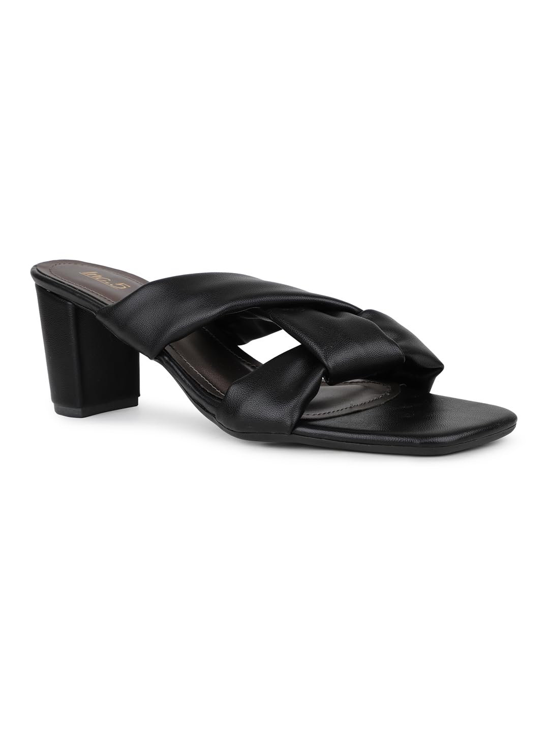 inc.5 Women Black Party And Club Wear Solid Square Heeled Mules-picture-30