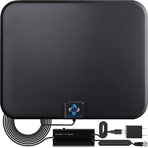 2023 Amplified HD Digital TV Antenna Long 250+ Miles Range - Support 4K 8K 1080p Fire tv Stick and All TV's - Indoor Smart Switch Amplifier Signal Booster - 18ft HDTV Cable/AC Adapters