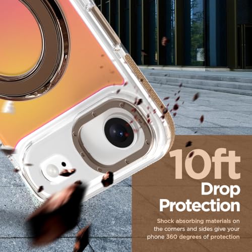 Image of Magnetic for iPhone Air 6.5 inch Case with Stand [Compatible with Magsafe] [Cute Fashion Fluorescent Design] [1 Screen Protector] Slim Translucent Matte Case for iPhone Air 6.5 inch 2025, Desert