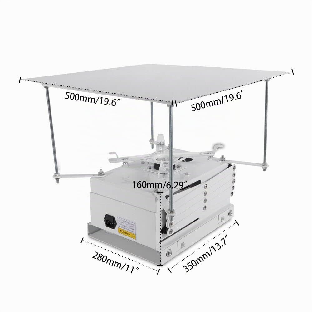 Supporto per proiettore, motorizzato, elettrico, piattaforma a forbice, telecomando, da soffitto, da tavolo, per proiettore fino a 10 kg