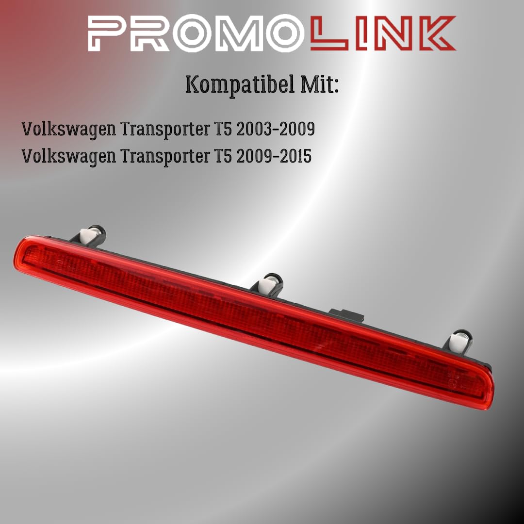 Terza Luce Freno Stop Fanale Posteriore Supplementare Compatibile con VW T5 Transporter Multivan Caravelle 2003-2015 7E0945097 7E0945097A 7E0945097G