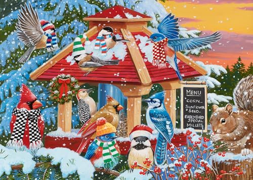 Wonder Forge Winter Bird Buddies 1000 Piece Jigsaw Puzzle for Adults | Unique, Perfectly-Fitting Pieces | Fun, Vibrant Imagery | Amazon Exclusive