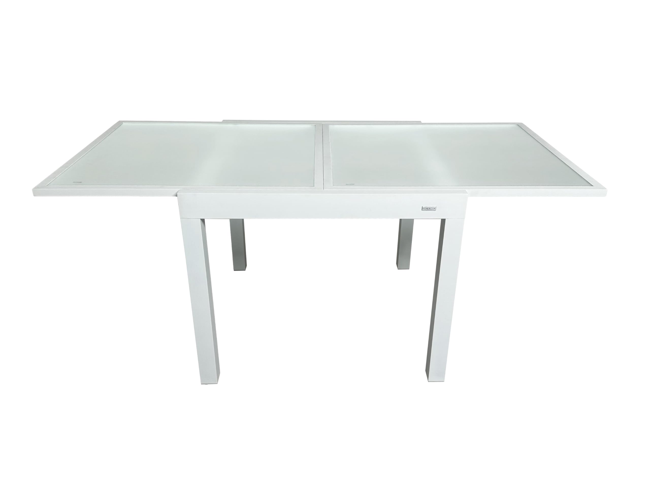 MOMMA HOME Set Mesa Extensible y 6 sillas terraza, Conjunto Muebles Jardín Exterior 7 Piezas, Estructura de Aluminio, Mesa y Sillas Terraza Impermeables, Resistentes a Exterior (Blanco)