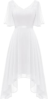 Homecoming Cocktail Formal Party Dress Bridesmaid Wedding Guest A Line Lace Elegant Flowy Prom Dresses