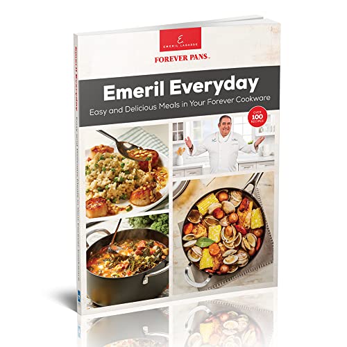 Emeril-Everyday-Forever-Pans-Hard-Anodized-Pots-and-Pans-Set-Nonstick-Induction-Cookware-with-Utensils-by-Emeril-Lagasse-Black-10-pc-Cookware-Set-Cookbook-10-Pc-with-Cookbook-OPEN-BOX