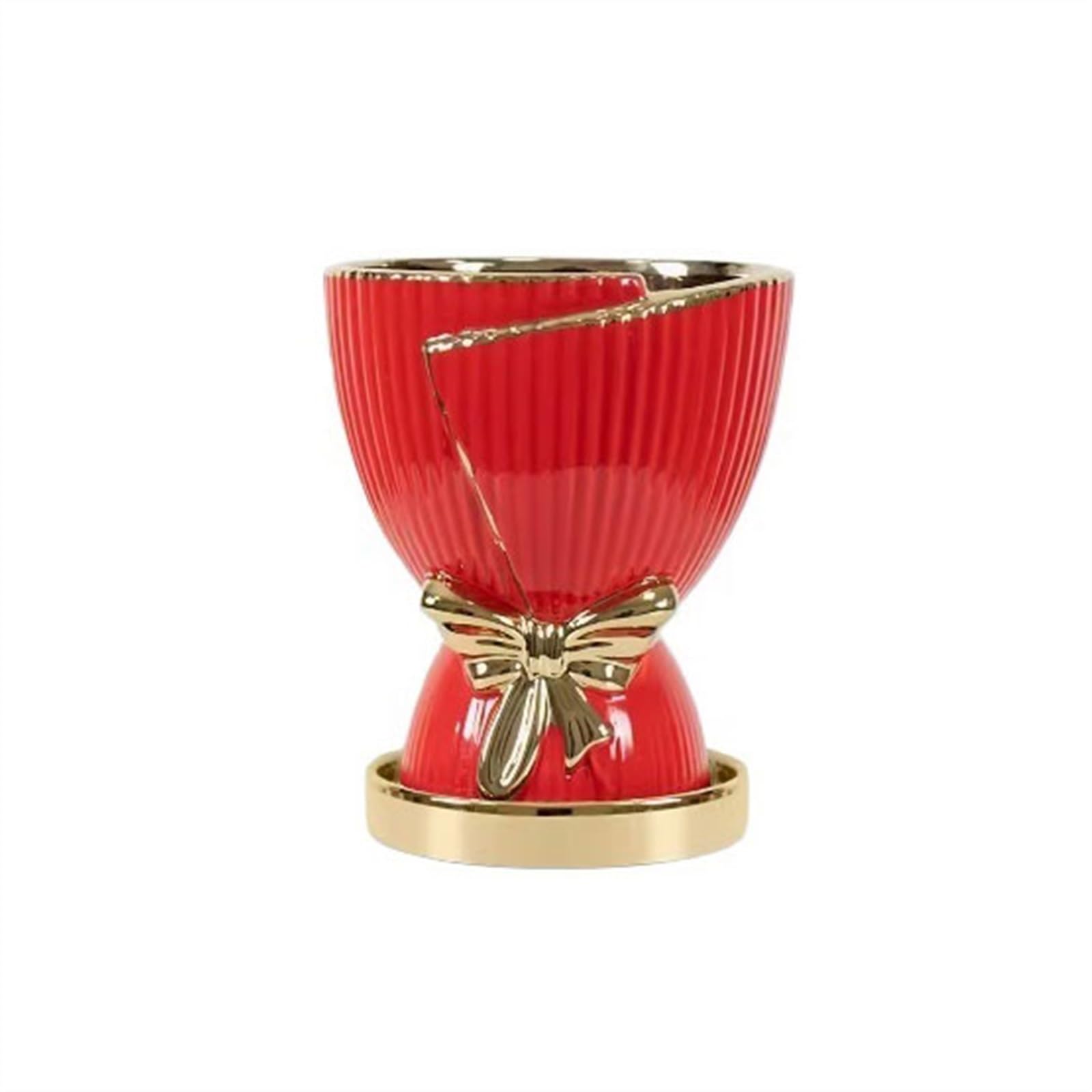 SDGBCXD flowerpot, Luxury Style Ceramic with Bottom Bracket Creative Personalized Pot Household Tulip(Red)