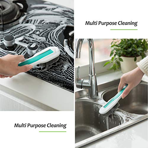 Sneaker Cleaner Brush,Scrub Brush,Multi Purpose Cleaning Brush,Honoma Shoe Care 2-In-1 Brush Made With Nylon Bristle (Green) #TOP5