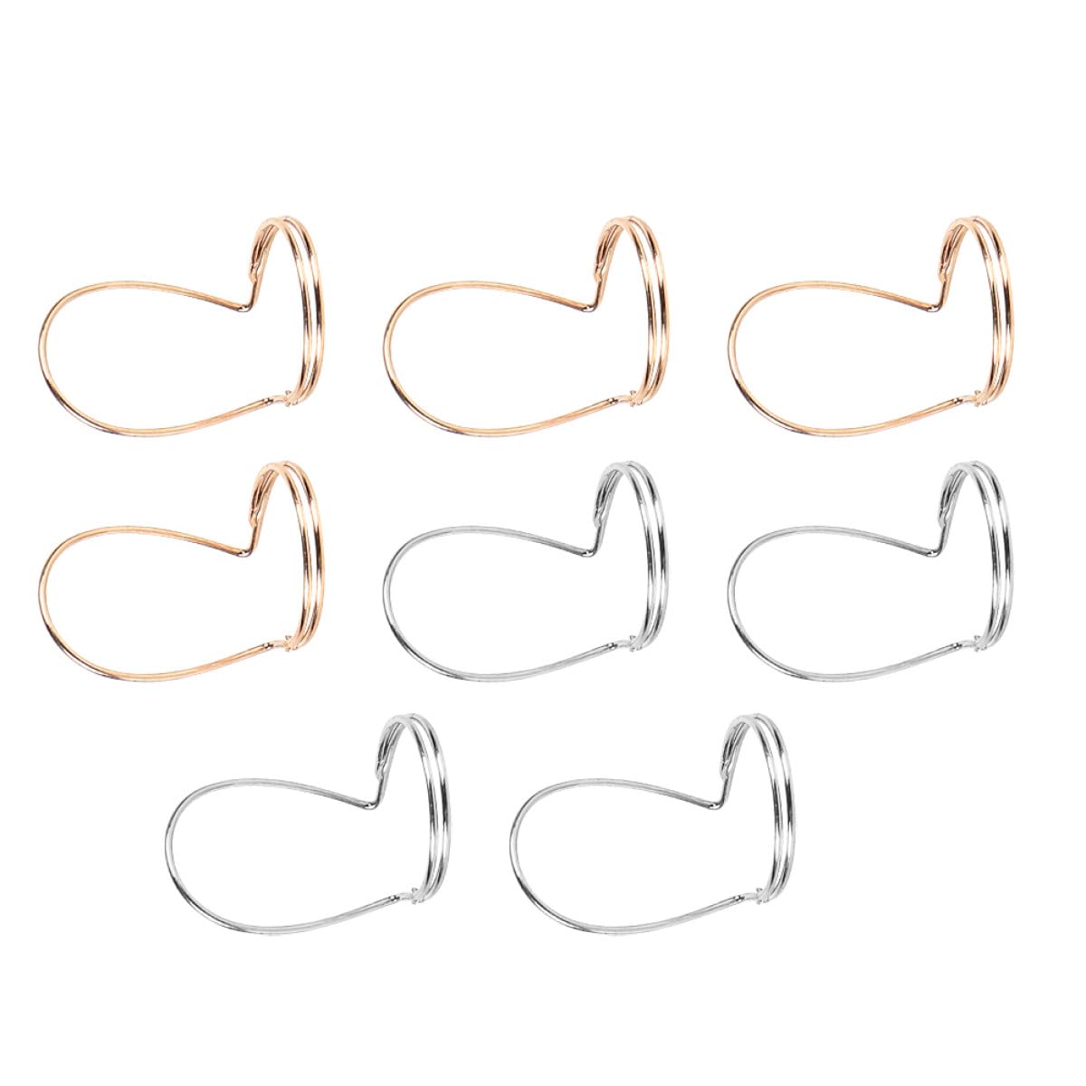 SUPVOX Ensemble de 8 Médiators de Guitare en Métal pour Guitare Folk et Classique, Durabilité Renforcée et Bords Nets, pour Jouer L'index