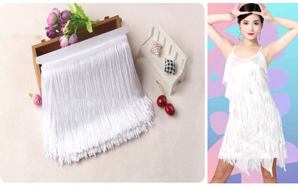 15 cm x 3 m fringe border, fringe tape, decorative ribbon, dance fringe, cut fringe, silk tassel - Image 2