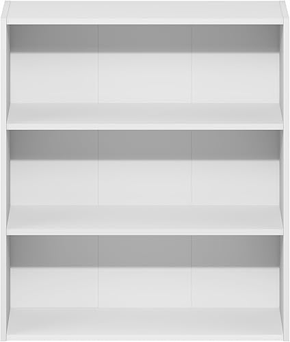 Miniatura 41 de Furinno Jaya Simple Home Estantería ajustable de 3 niveles, blanco Blanco,Negro -,Pino ámbar,Nuez Columbia,Espresso,Roble Frech