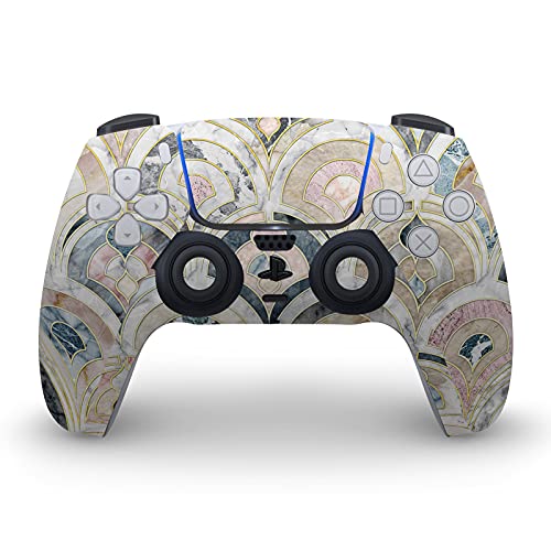 Art Deco Tiles In Soft Pastels Art Mix Vinyl Faceplate Sticker Gaming Skin Case Cover Compatible With Sony Playstation 5 Ps5 Disc Edition Console & Dualsense Controller #TOP3