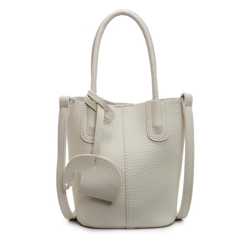 Small bucket bag Top Handle Bag for Women Vegan Leather Handbag for Women Women's Crossbody Shoulder Handba