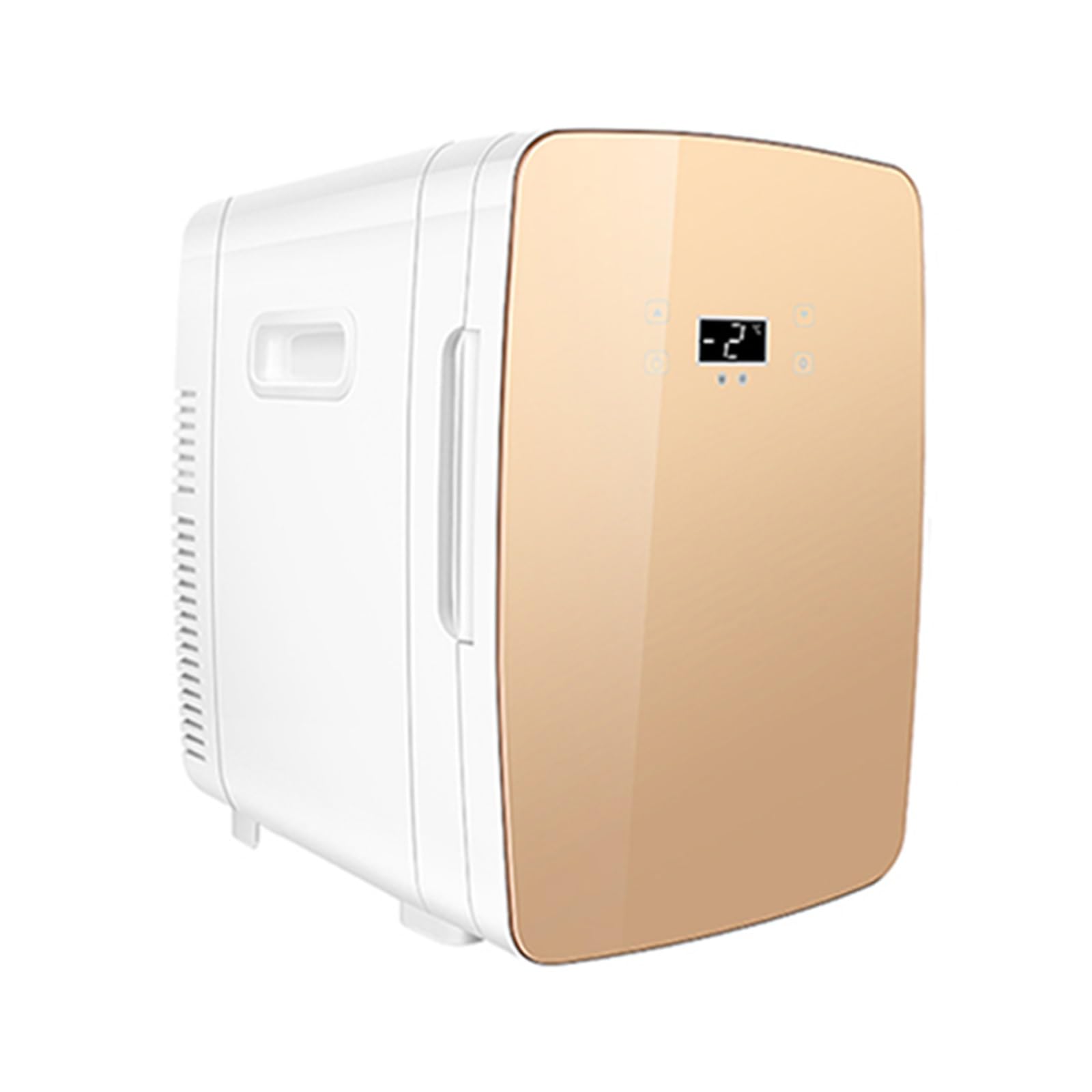 Mini Frigorifero, Piccolo Frigorifero Portatile Senza Freon, Frigorifero Compatto per Cura Della Pelle, Bevande, Cibo, Cosmetici, Camera Da Letto, Ufficio, Dormitorio(Color:Gold with digital display)