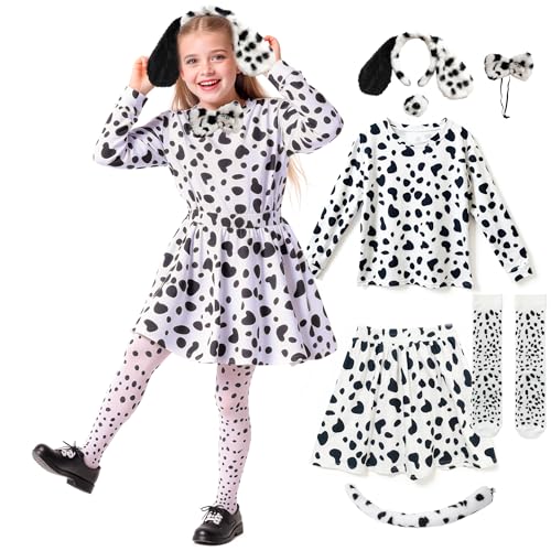 Disfraz de Perro Dálmata 6 Piezas Tutu y Camiseta