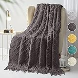 🧶 Material: No se preocupe por irritar la piel, la manta de punto está hecha de tela acrílica de primera calidad, que es particularmente suave y cómoda, transpirable y agradable para la piel, adecuada para todas las edades.