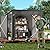 COMHOMA Shed Outdoor Storage Shed Metal,Lockable Doors Tool Sheds with Sloping Roof,Steel Garden Shed with Air Vent for Backyard,Patio,Lawn,Poolside(Grey,8'*4')