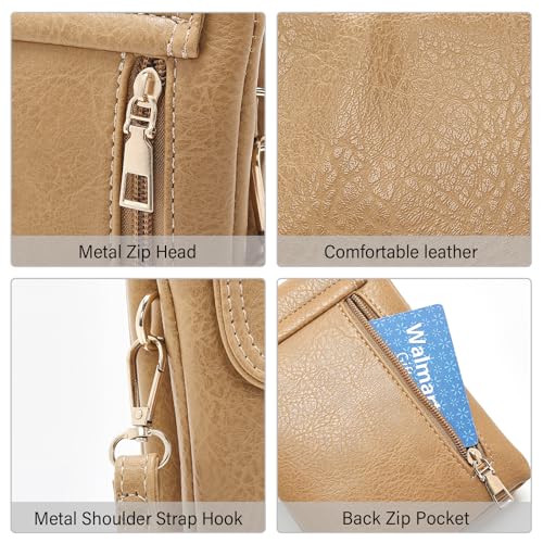 Image of FOXLOVER Quilted Crossbody Bags for Women Vegan Leather Boho Purses Shoulder Handbags with Tassel